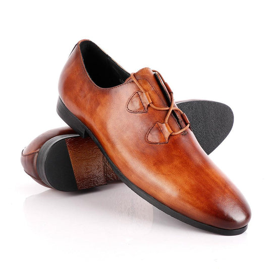 John Foster Brown Oxford Laceup Leather Shoe - Obeezi