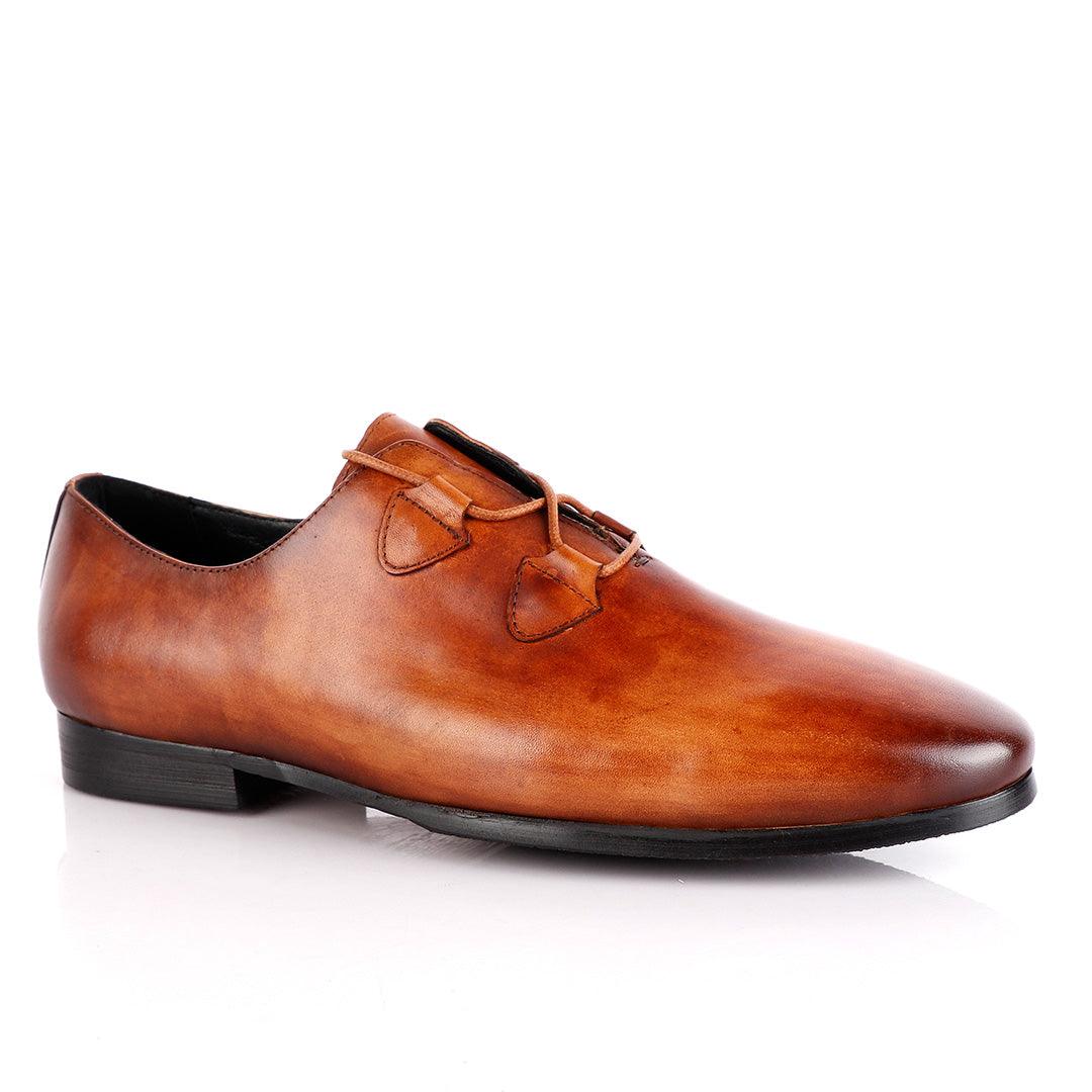 John Foster Brown Oxford Laceup Leather Shoe - Obeezi