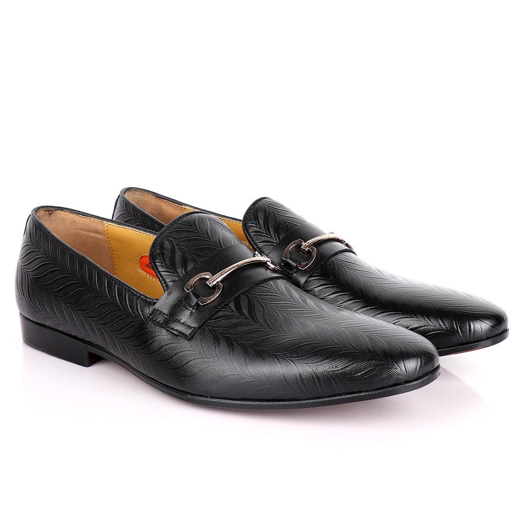 John Foster Chain Designed Plain Men's Shoes - Obeezi.com