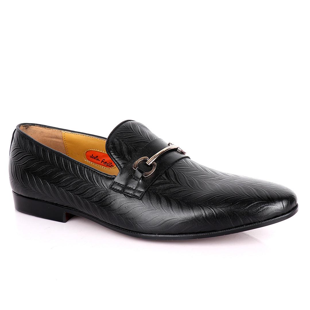 John Foster Chain Designed Plain Men's Shoes - Obeezi.com