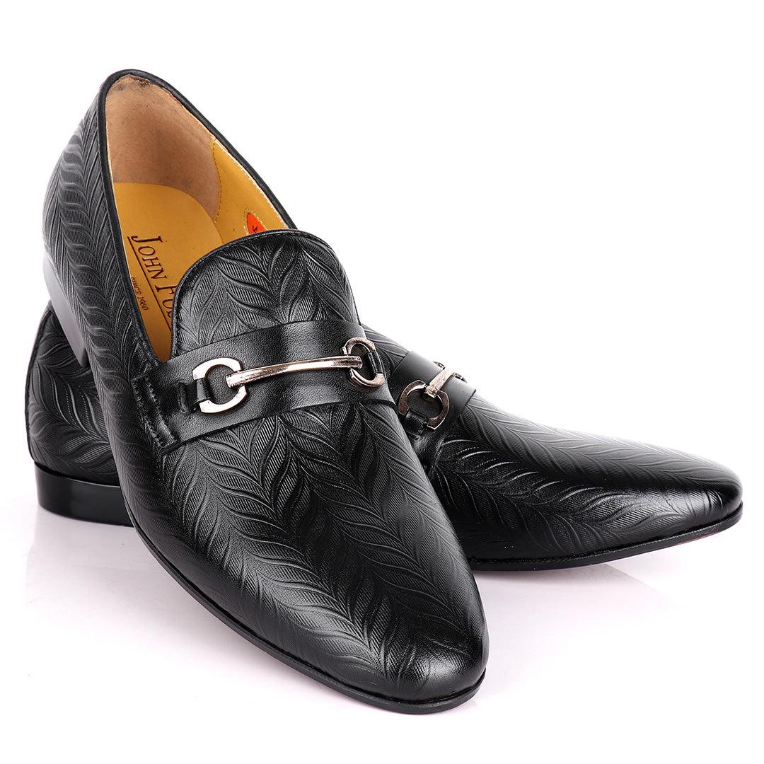 John Foster Chain Designed Plain Men's Shoes - Obeezi.com