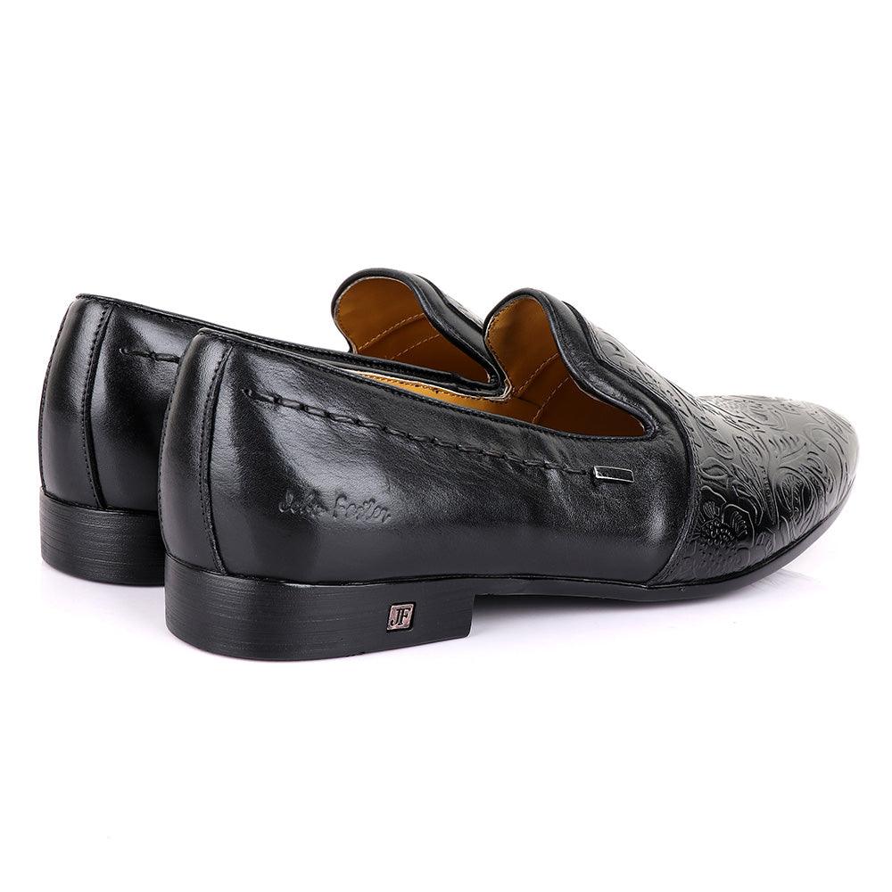 John Foster Classic Black Leather Shoe - Obeezi