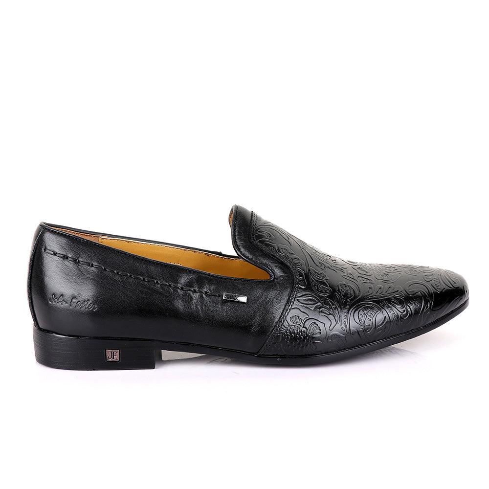 John Foster Classic Black Leather Shoe - Obeezi