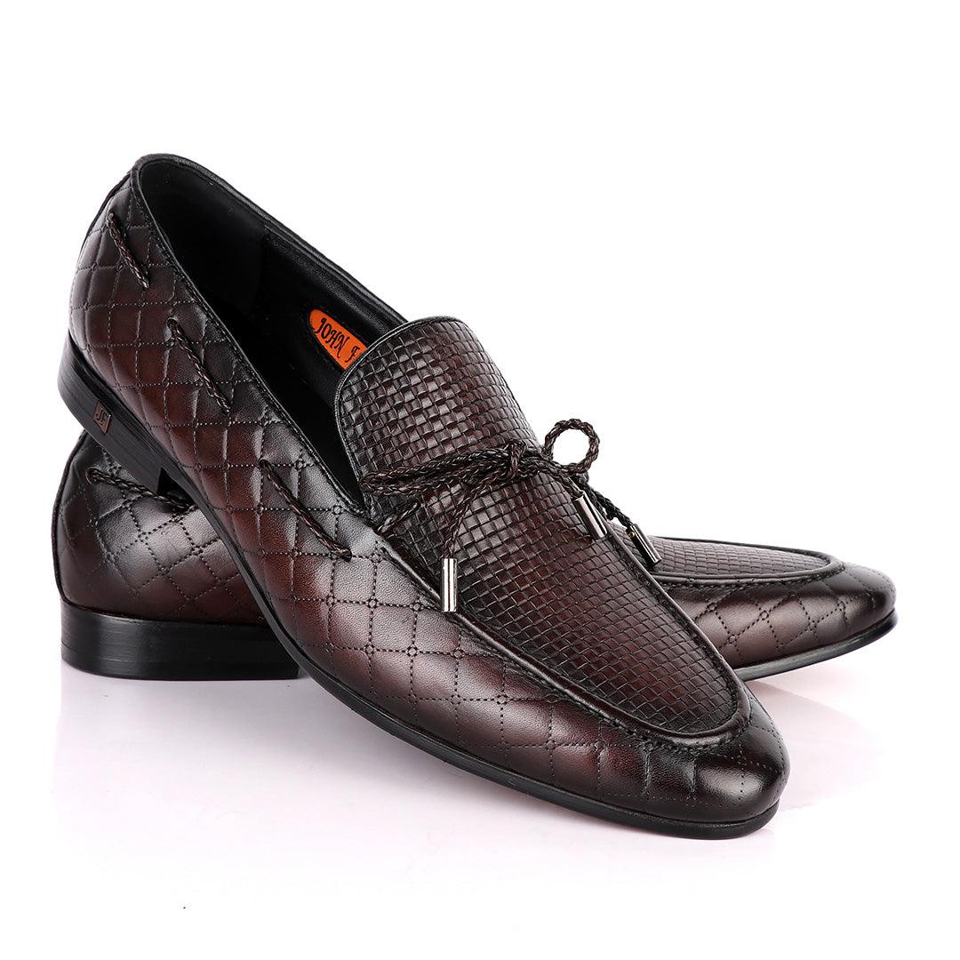 John Foster Classic Coffee Leather Formal Shoe - Obeezi