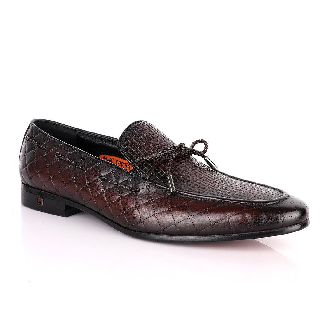 John Foster Classic Coffee Leather Formal Shoe - Obeezi