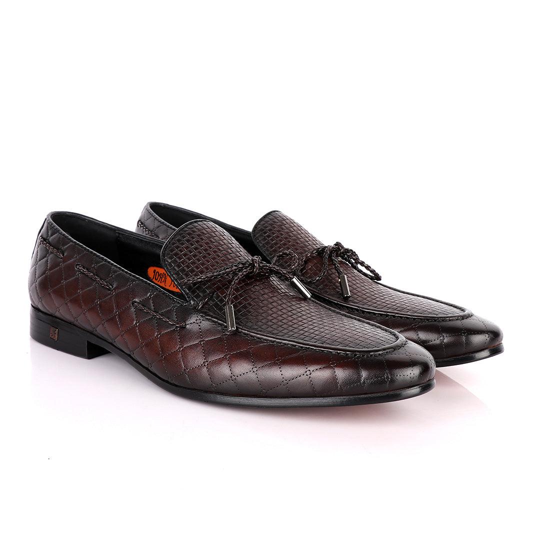John Foster Classic Coffee Leather Formal Shoe - Obeezi