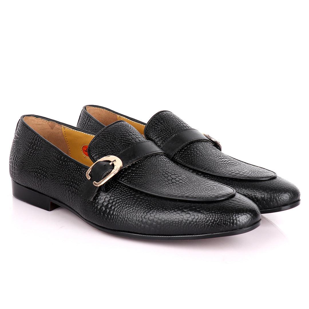 John Foster Croc Skin single Belt Designed Loafers - Obeezi.com