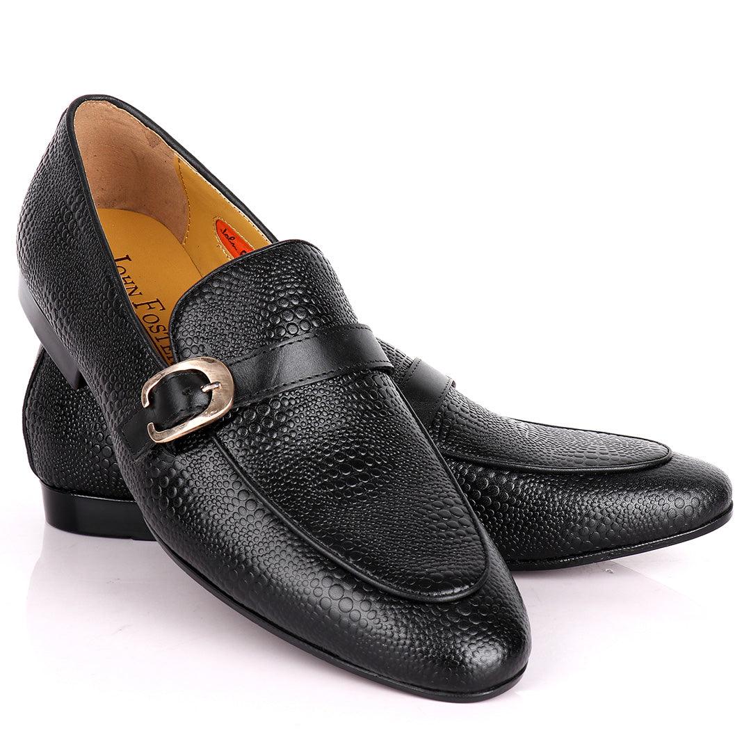 John Foster Croc Skin single Belt Designed Loafers - Obeezi.com