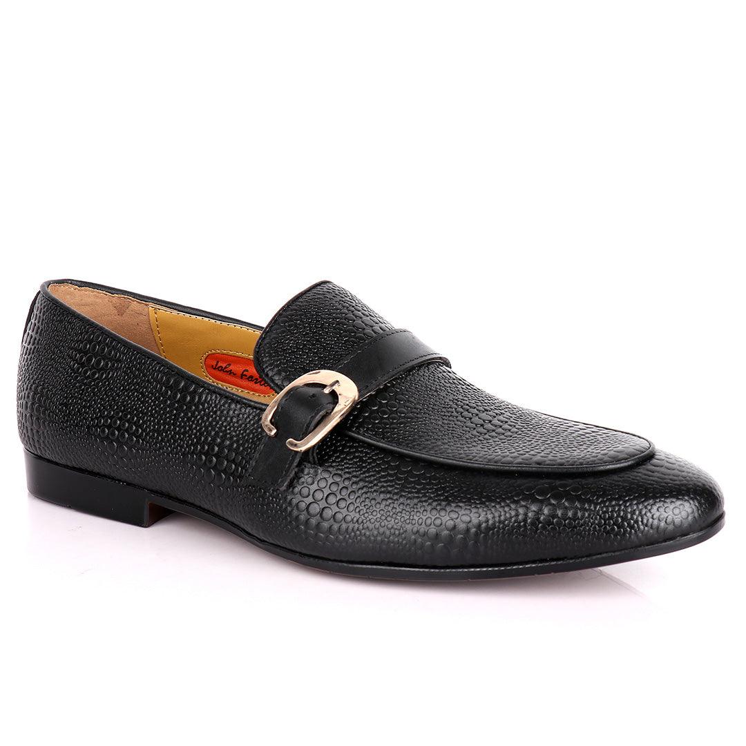 John Foster Croc Skin single Belt Designed Loafers - Obeezi.com
