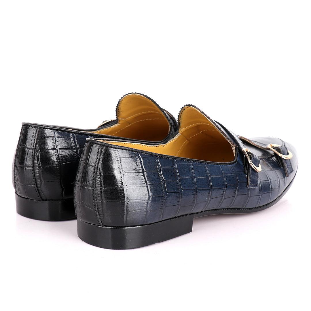 John Foster crocodile Leather Designed Monk Straps - Obeezi.com