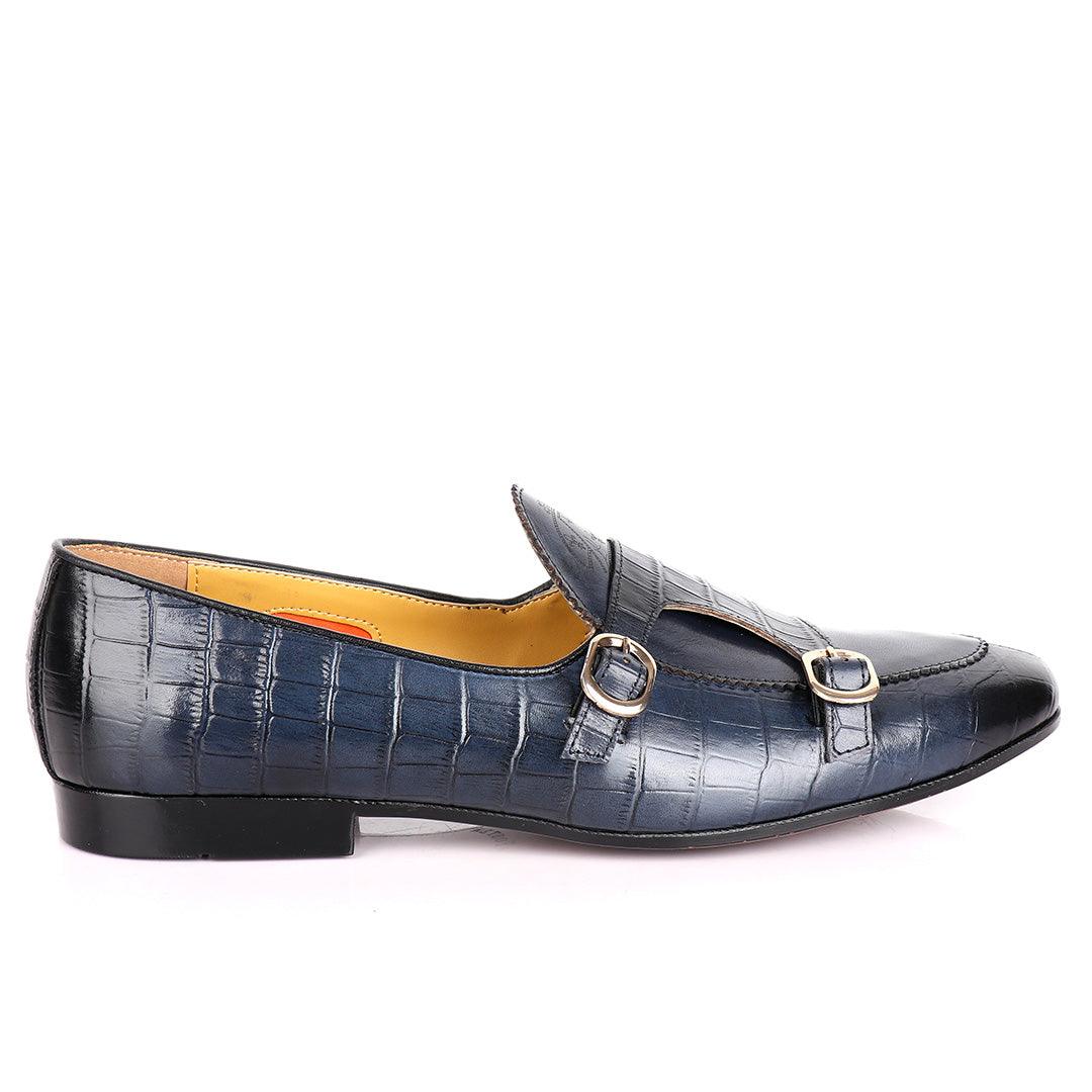 John Foster crocodile Leather Designed Monk Straps - Obeezi.com