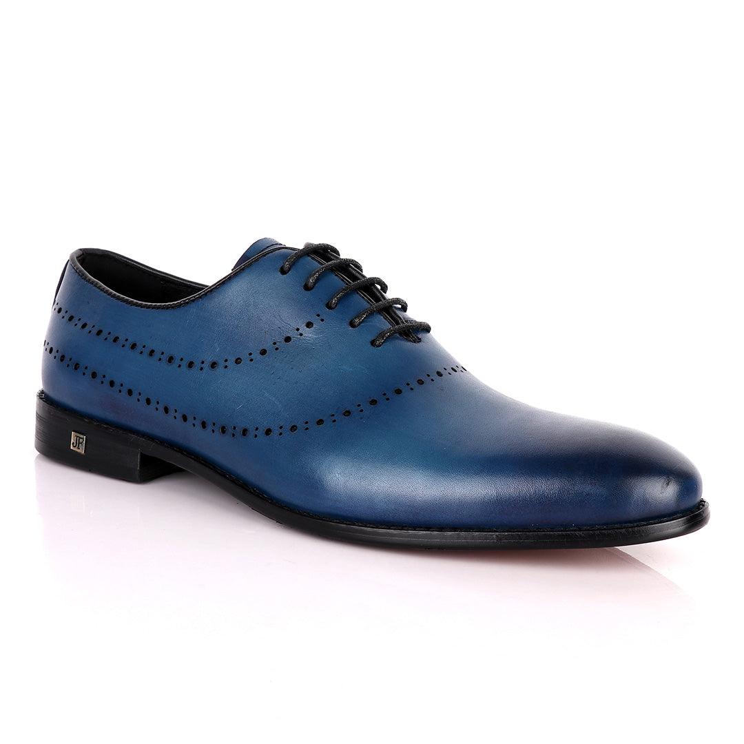John Foster Exquisite Oxford Blue Leather Formal Shoe - Obeezi