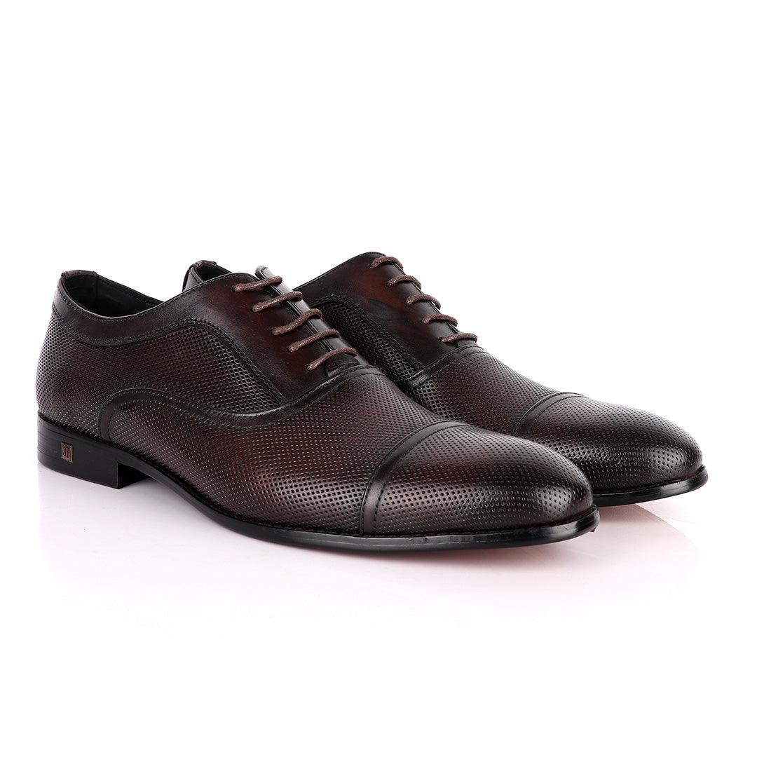 John Foster Exquisite Oxford Coffee Leather Formal Shoe - Obeezi