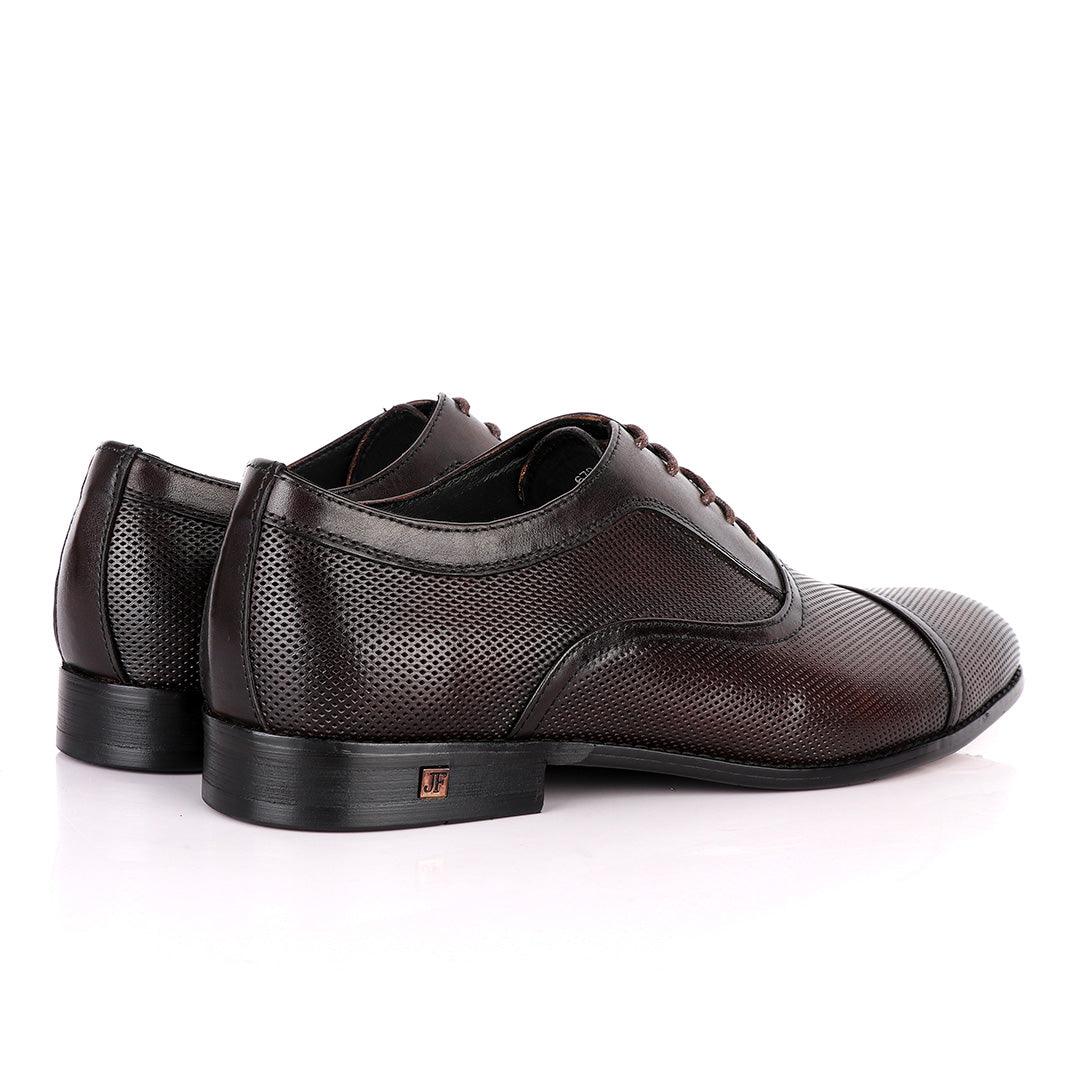 John Foster Exquisite Oxford Coffee Leather Formal Shoe - Obeezi