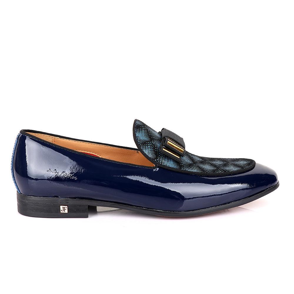 John Foster Glossy Blue Leather Shoe - Obeezi