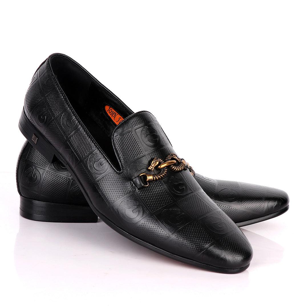 John Foster Gold Horse Designer Leather -Black - Obeezi