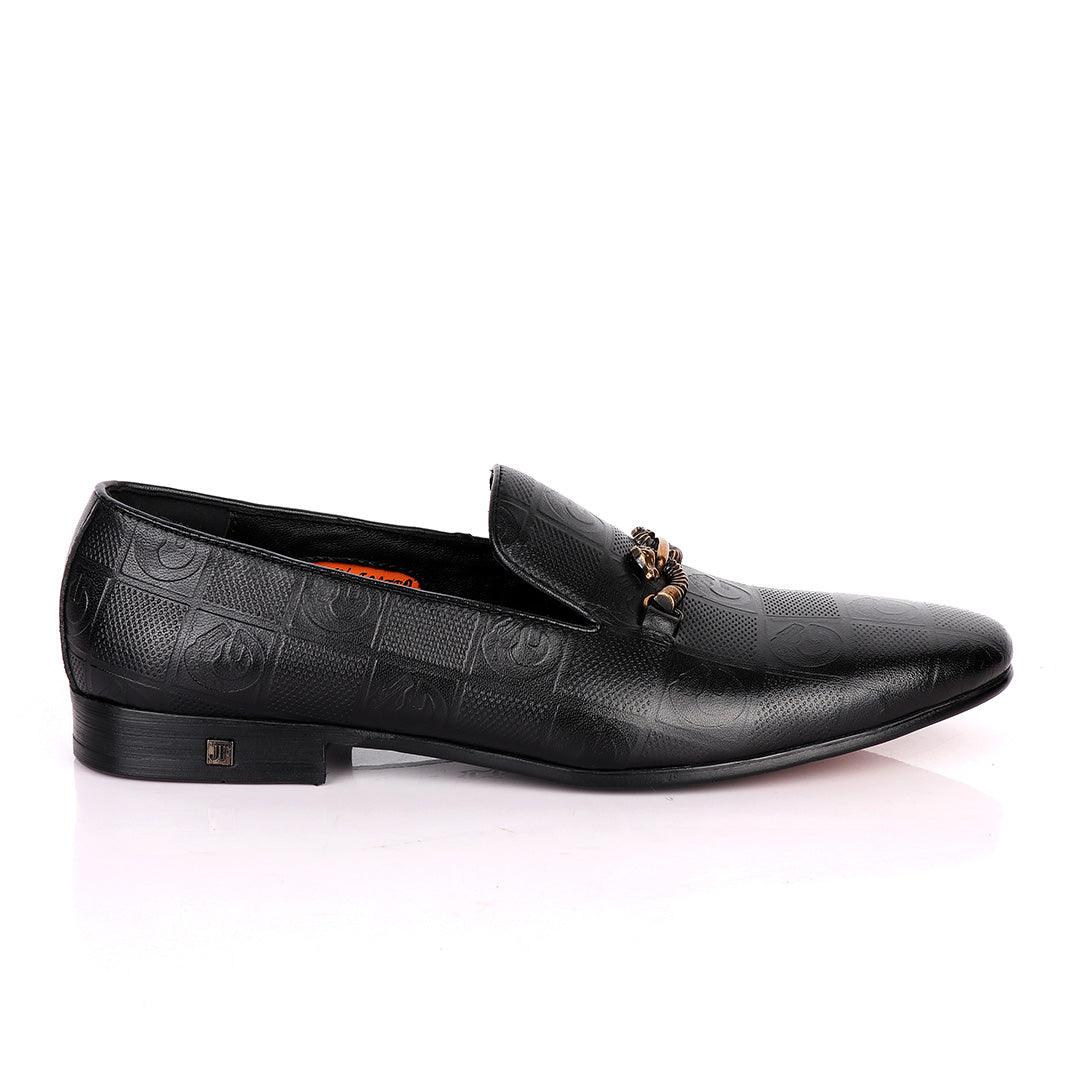 John Foster Gold Horse Designer Leather -Black - Obeezi