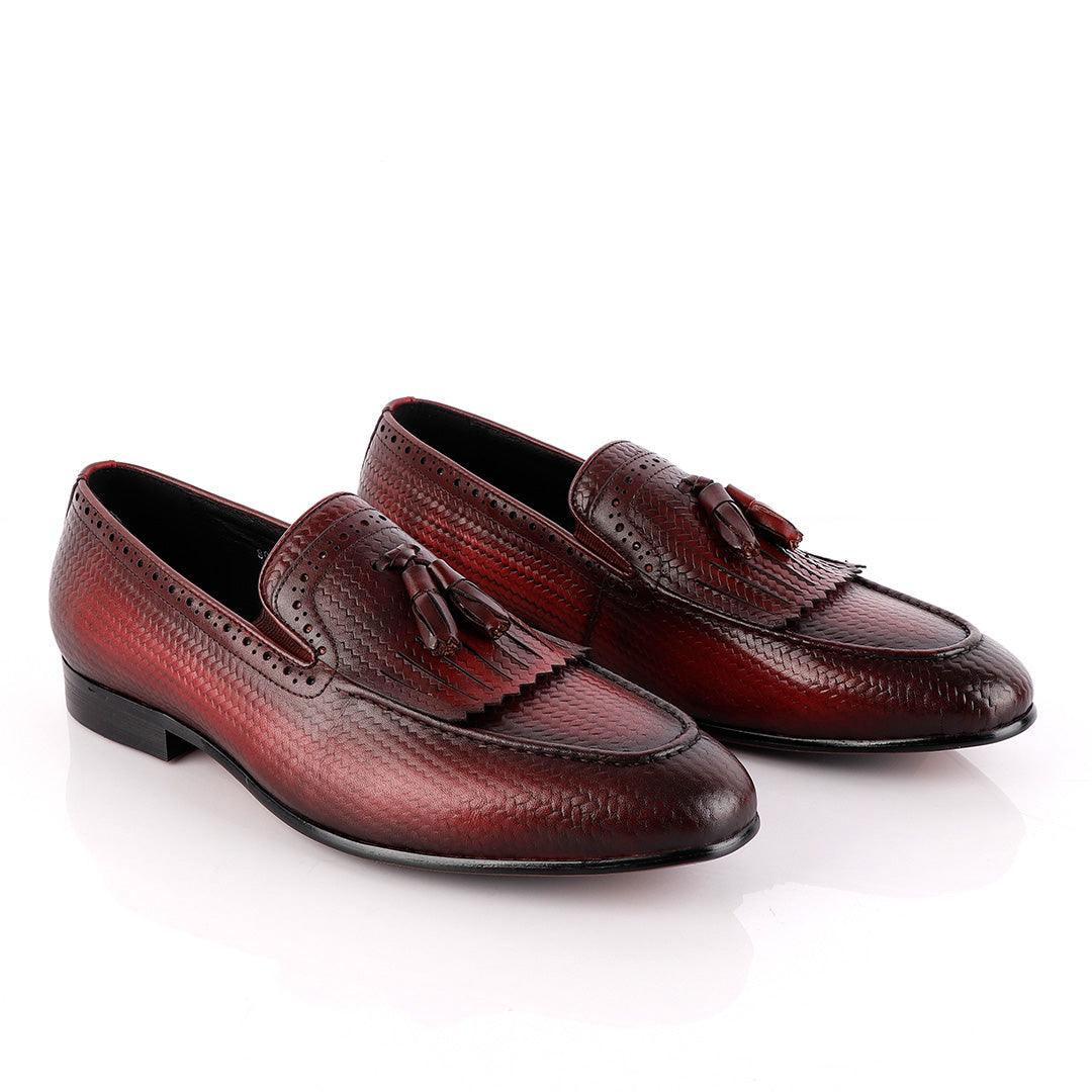 John Foster Harvard Bandeira Wine Tassel Shoe - Obeezi