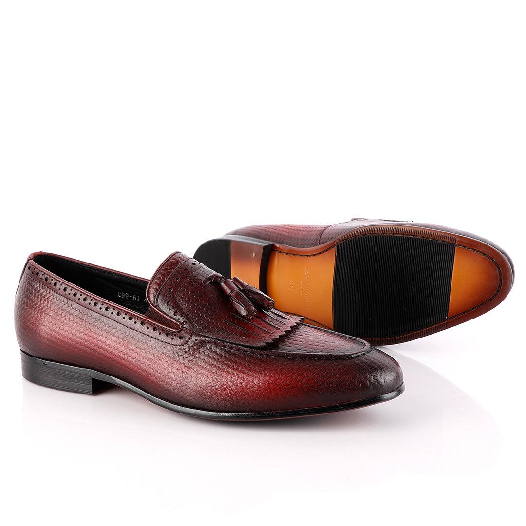 John Foster Harvard Bandeira Wine Tassel Shoe - Obeezi