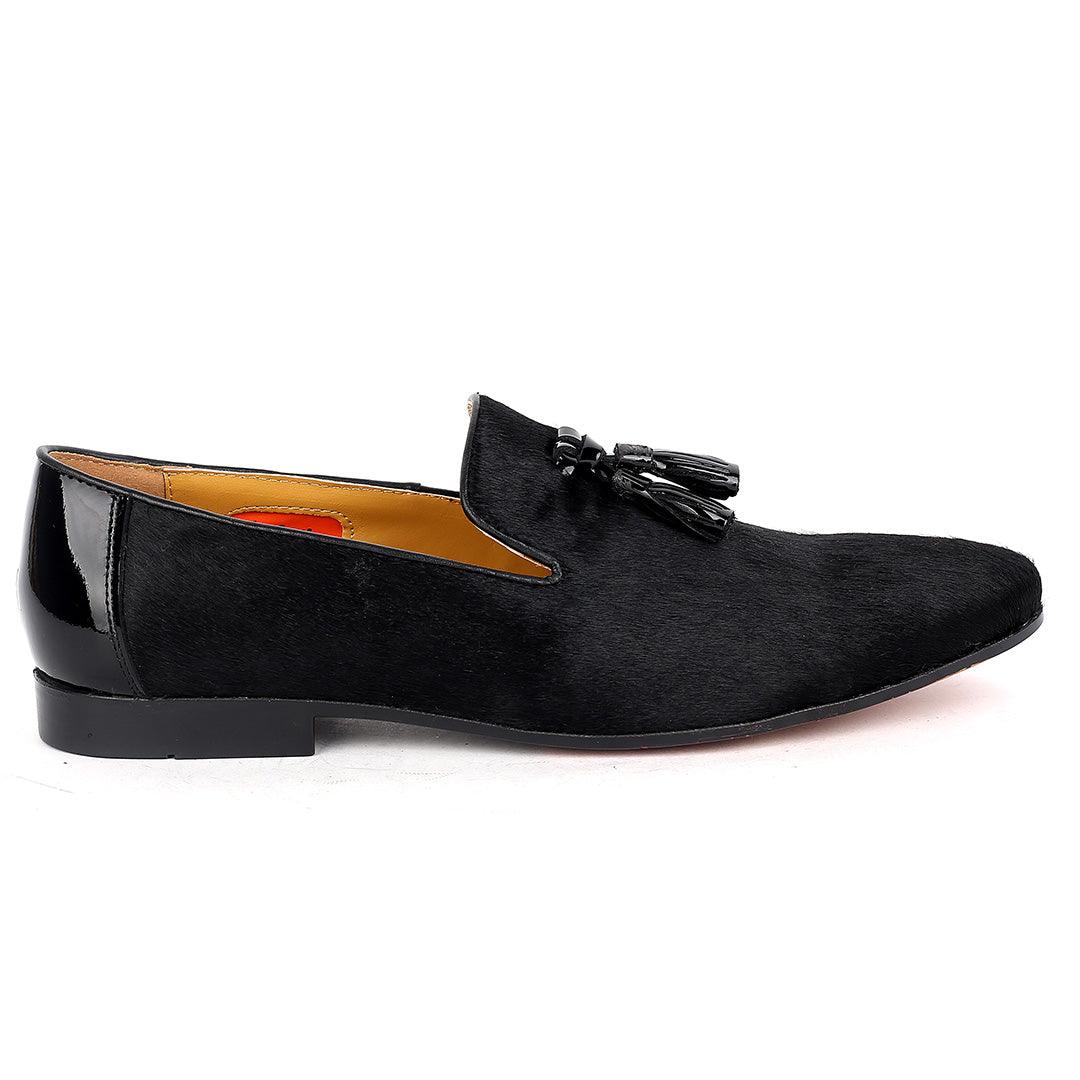John Foster Horse Hair Leather Tassel Men's -Black - Obeezi.com