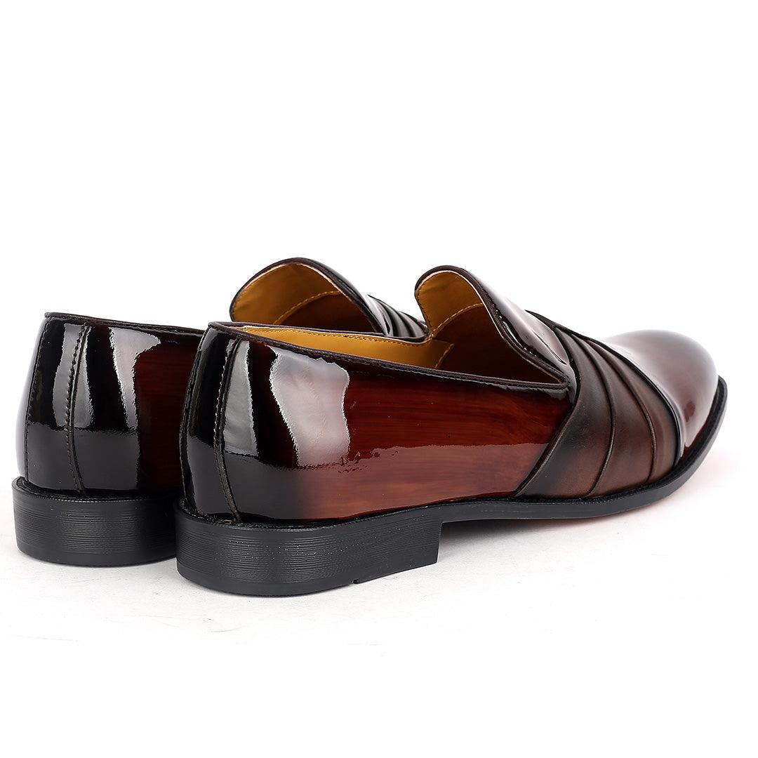 John Foster Patent Coffee Designed Leather Men's Shoe - Obeezi.com