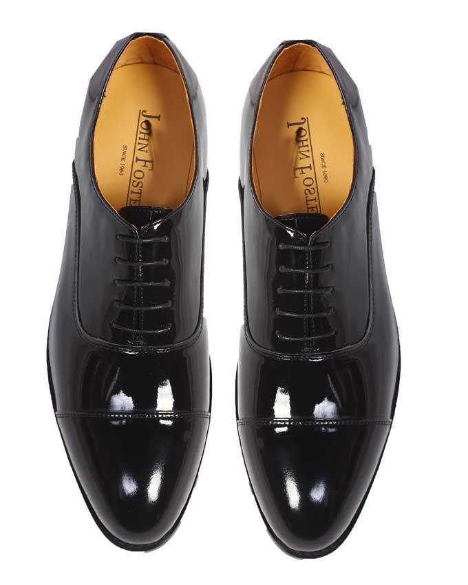John Foster Patent Lace Up Shoe - Black - Obeezi