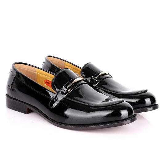 John Foster Plain Designed Wetlips Men's Shoe-Black - Obeezi.com