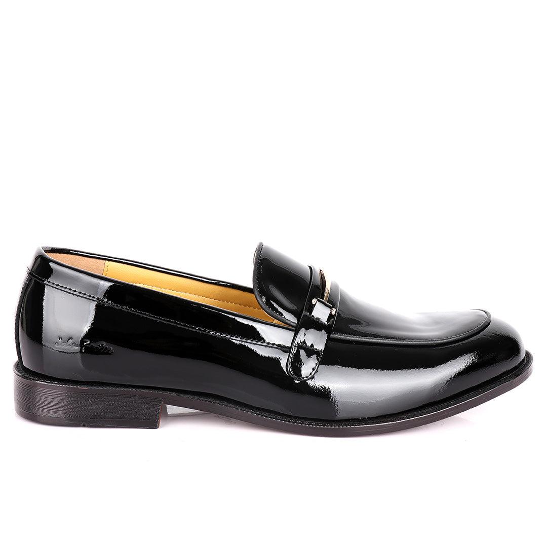 John Foster Plain Designed Wetlips Men's Shoe-Black - Obeezi.com
