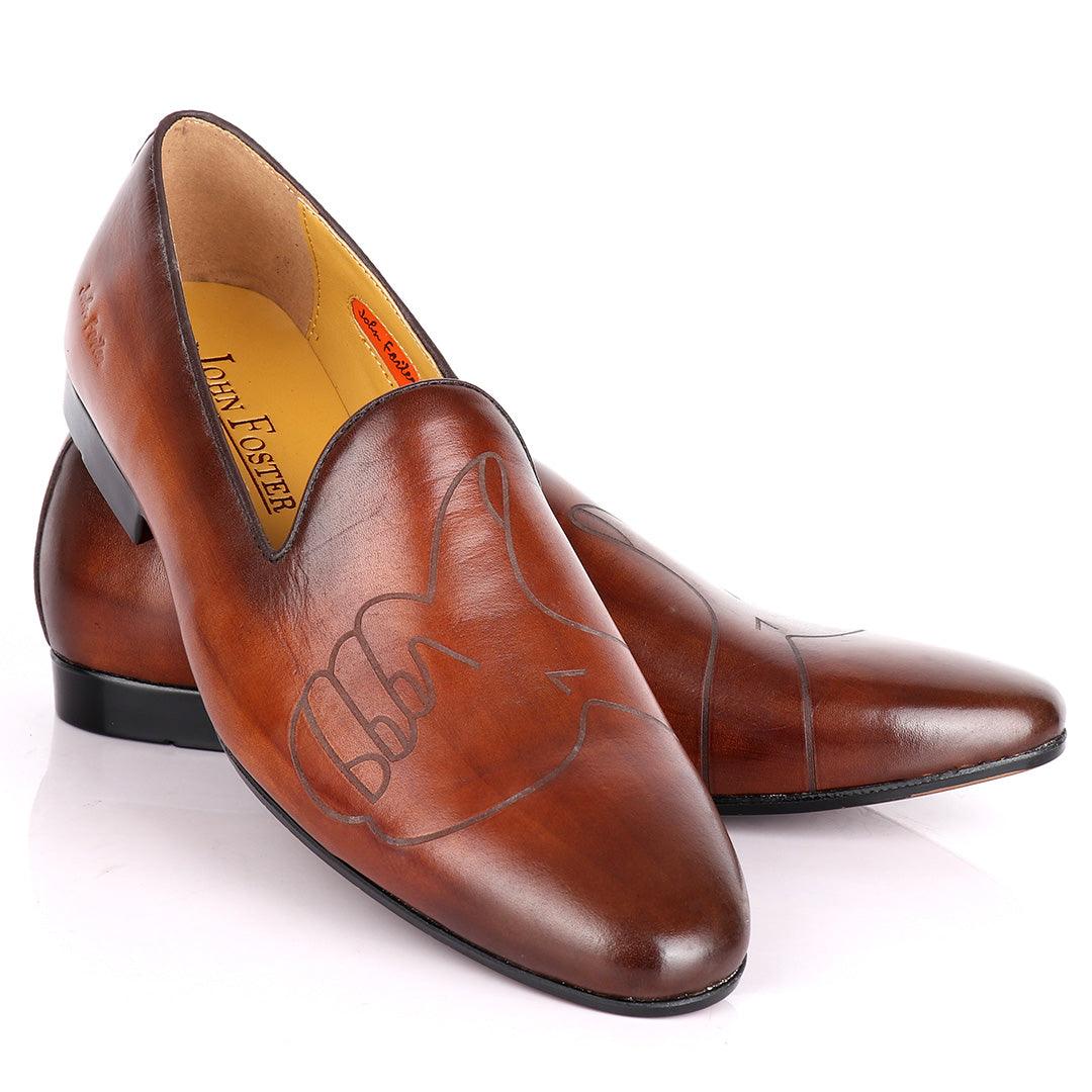 John Foster Plain Printed Formal Men's Shoes - Obeezi.com