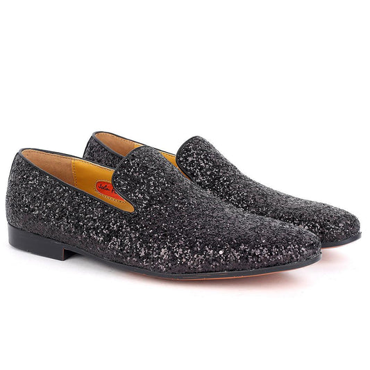 John Foster Silver Full Stoned Leather Men's Shoe - Obeezi.com