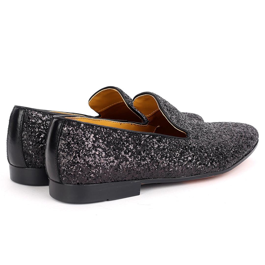 John Foster Silver Full Stoned Leather Men's Shoe - Obeezi.com