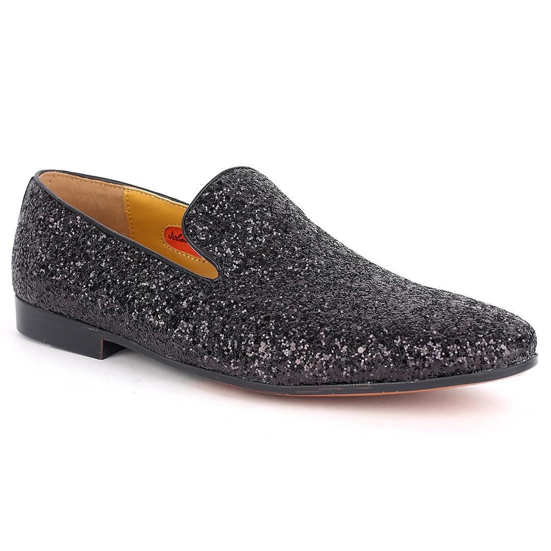 John Foster Silver Full Stoned Leather Men's Shoe - Obeezi.com