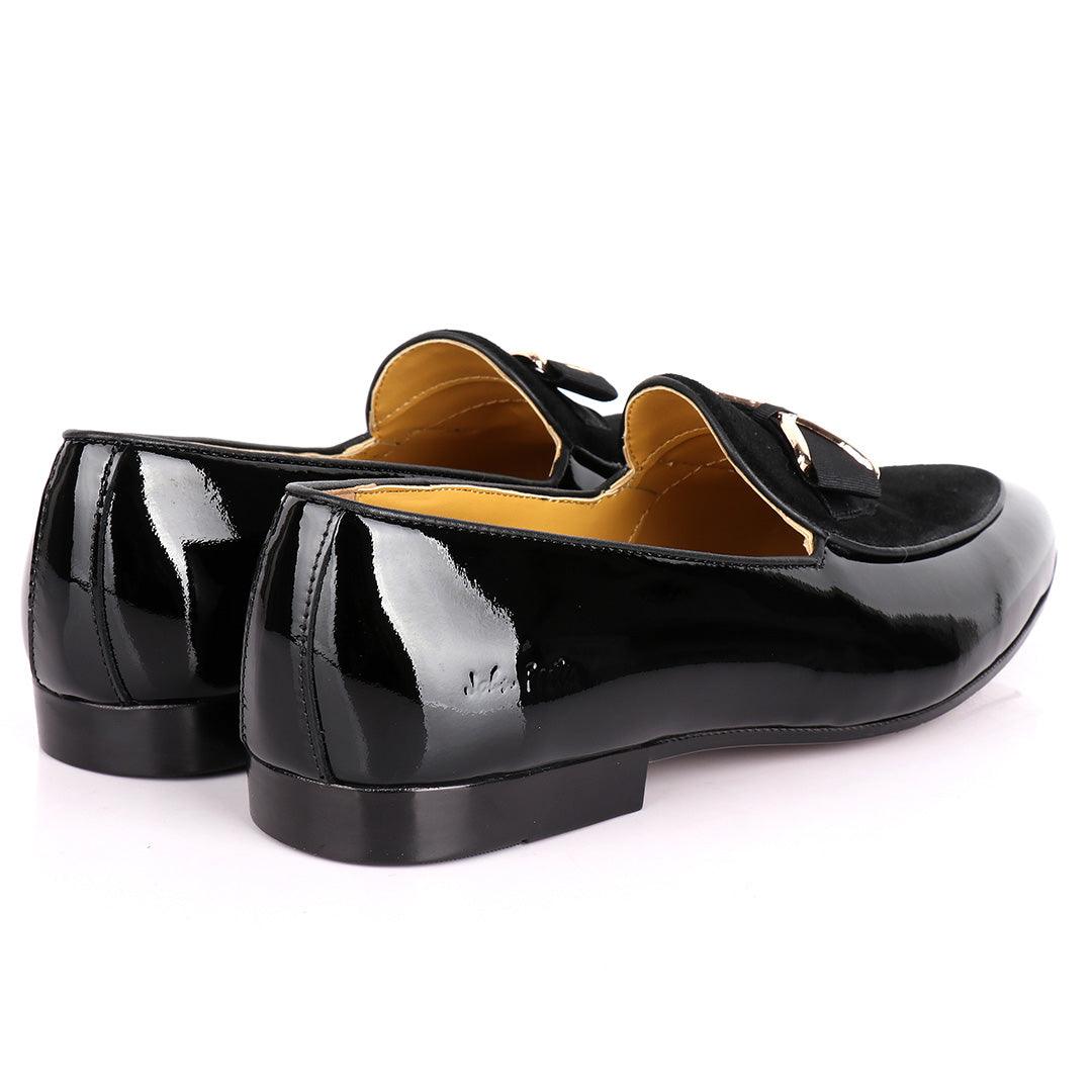 John Foster Wetlips & Suede Bowed Designed Mens Shoes - Obeezi.com