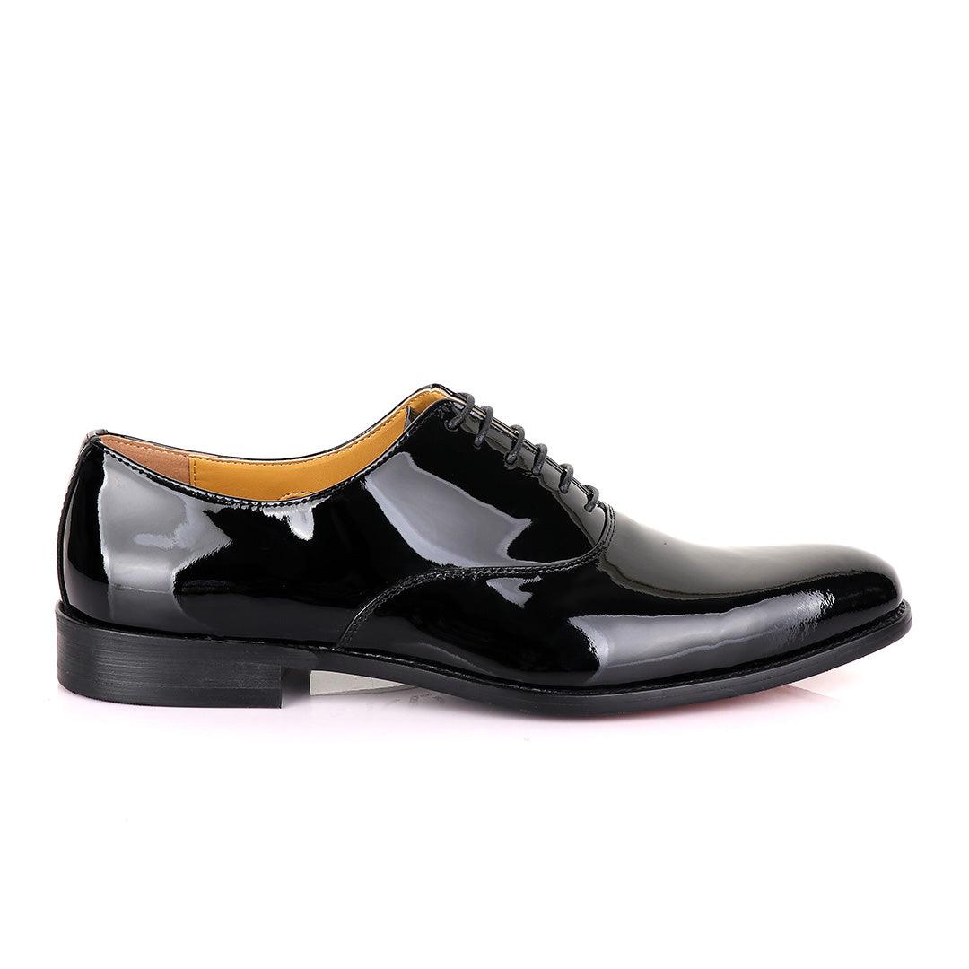 John Mendson Black Wetlips Derby Lace up Loafers - Obeezi