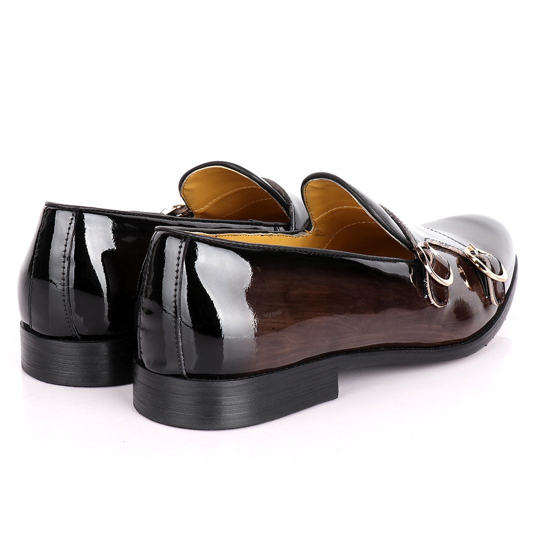 John Mendson Double Monk Strap Wetlooks Grey Shoe - Obeezi.com