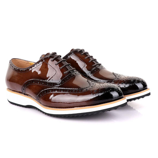 John Mendson Glossy Chocolate Formal Shoe - Obeezi