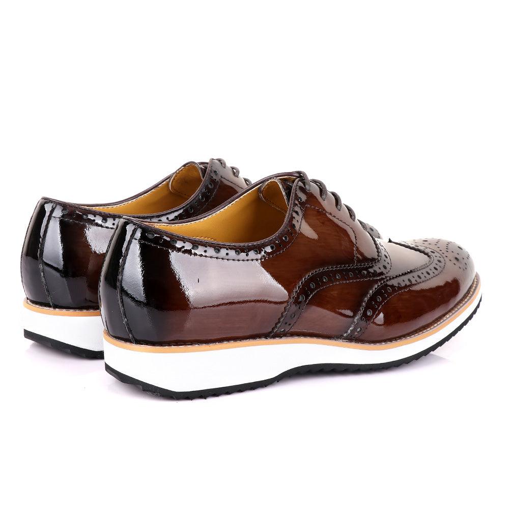 John Mendson Glossy Chocolate Formal Shoe - Obeezi