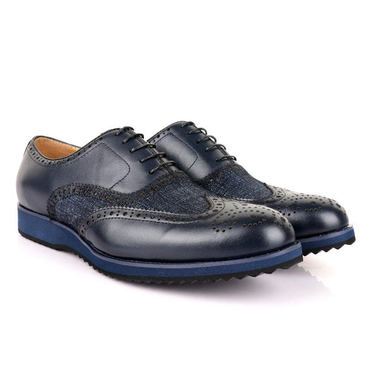 John Mendson Welted Classic Navy Blue Shoe - Obeezi