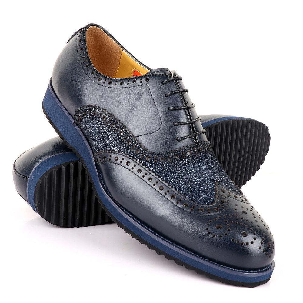 John Mendson Welted Classic Navy Blue Shoe - Obeezi
