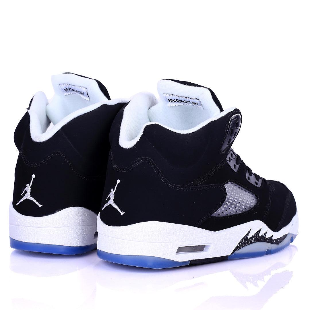Jord Black Designed Classic Retro Basketball sneakers With White Sole - Obeezi.com