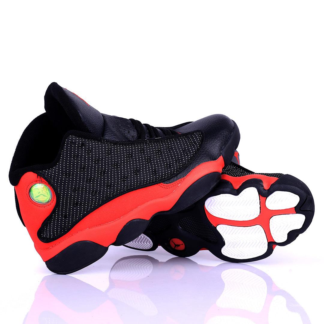 Jord Black With Red Classic Retro Basketball sneakers - Obeezi.com
