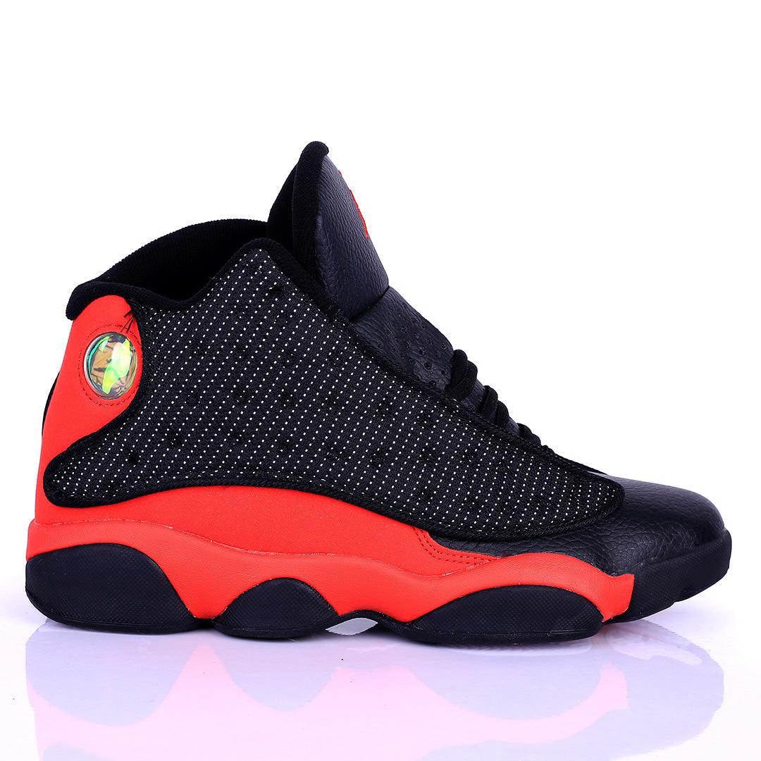 Jord Black With Red Classic Retro Basketball sneakers - Obeezi.com