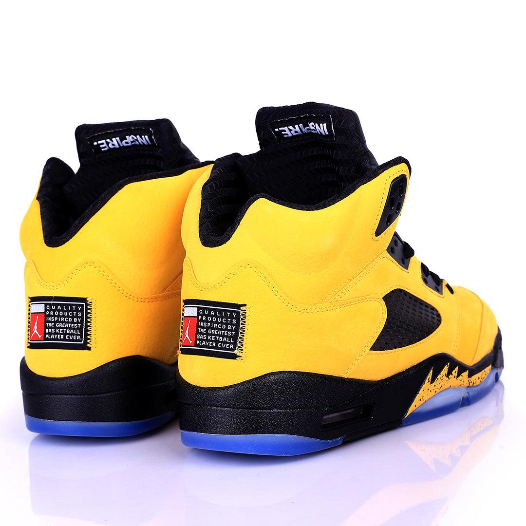 Jord Yellow And Black Designed Classic Retro Basketball sneakers - Obeezi.com