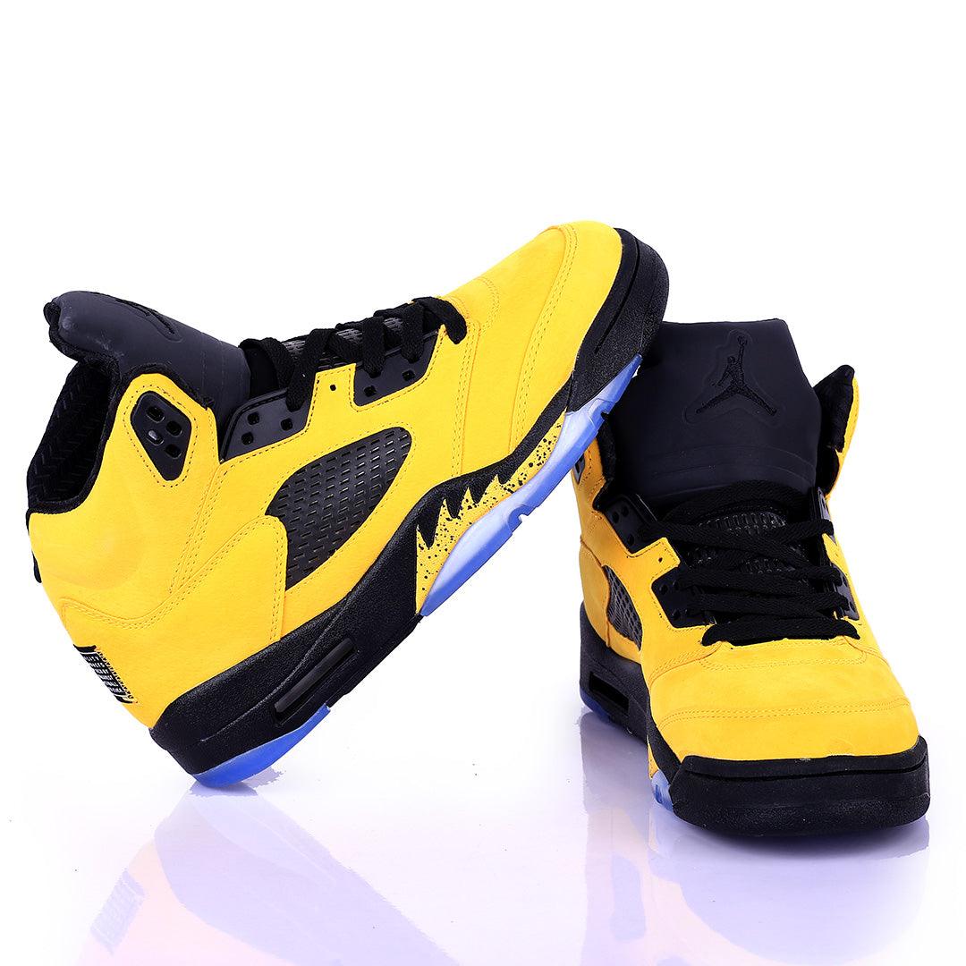 Jord Yellow And Black Designed Classic Retro Basketball sneakers - Obeezi.com