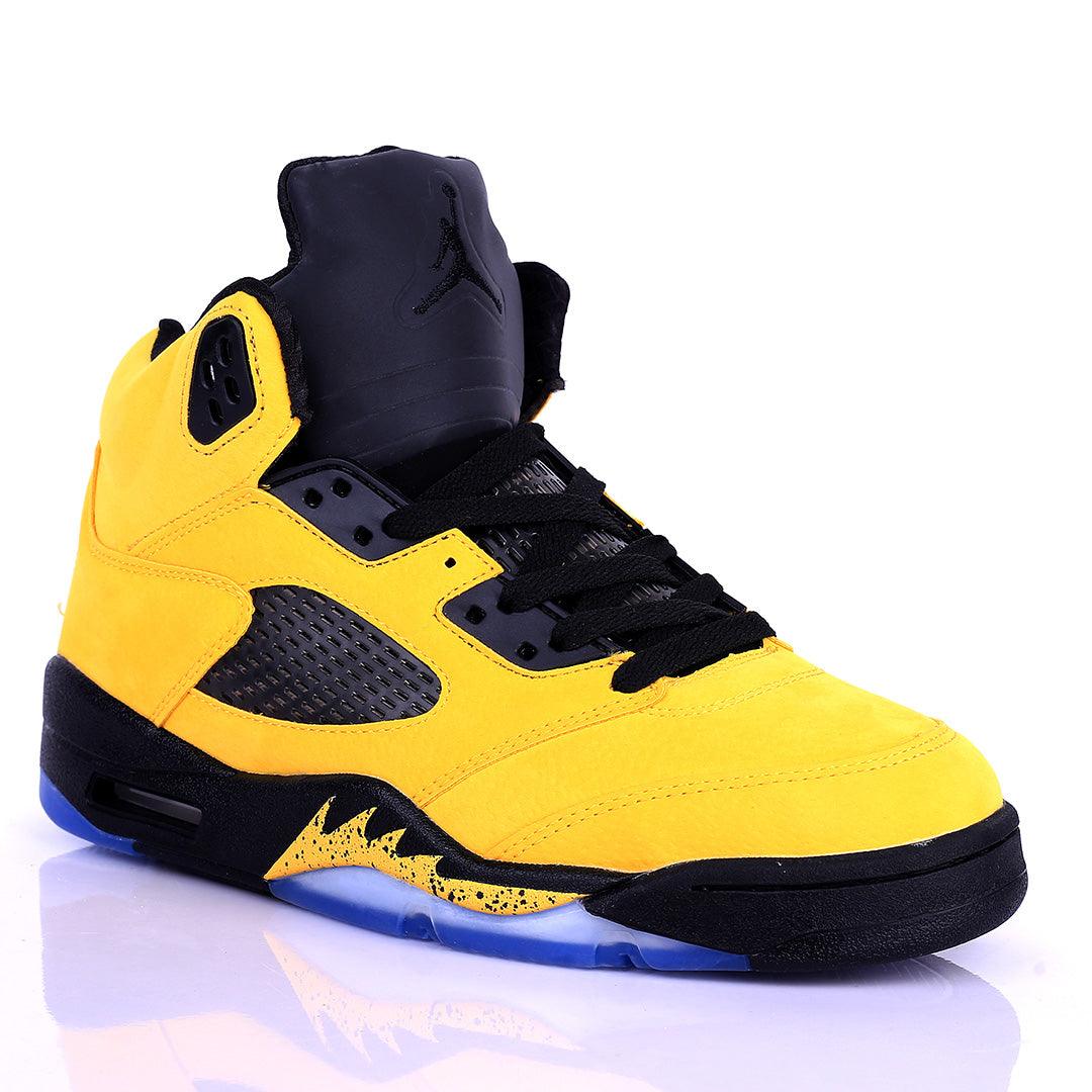 Jord Yellow And Black Designed Classic Retro Basketball sneakers - Obeezi.com