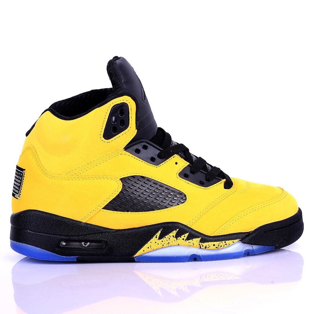 Jord Yellow And Black Designed Classic Retro Basketball sneakers - Obeezi.com