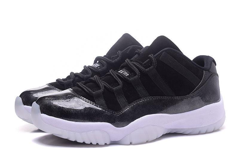 Jordan 11 Low Black Metallic Silver Sneakers - Obeezi
