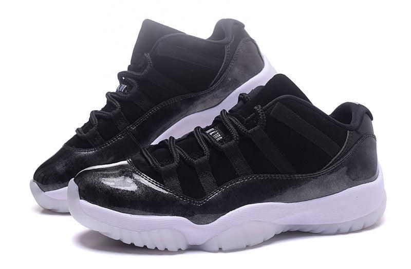 Jordan 11 Low Black Metallic Silver Sneakers - Obeezi