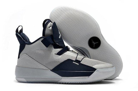 Jordan 33 Wolf Grey Blue Men's Basketball Sneakers - Obeezi