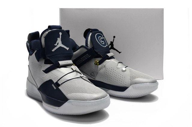 Jordan 33 Wolf Grey Blue Men's Basketball Sneakers - Obeezi